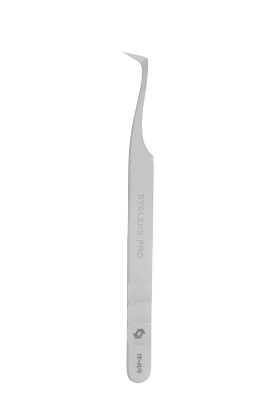 Staleks Pro Wimpernpinzette Expert 41 Typ 6 Gebogen für Volumenwimpernverlängerung (TE-41/6)