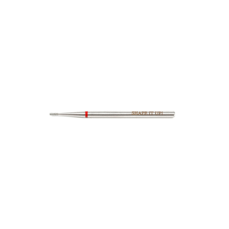Shape It Up Diamantfräser Bit Schmaler Zylinder Flat Top 0.8mm Rot (Maniküre Pediküre)