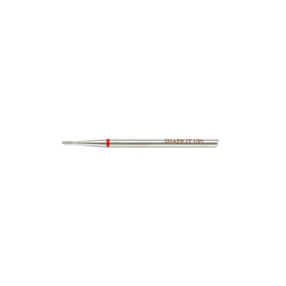 Shape It Up Diamantfräser Bit Schmaler Zylinder Flat Top 0.8mm Rot (Maniküre Pediküre)