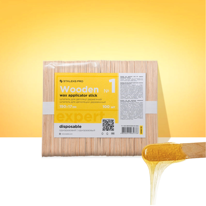 Staleks Pro Expert Holz-Wachs-Applikator-Stick Breit 150x17cm 100 Stück (DSW-10)