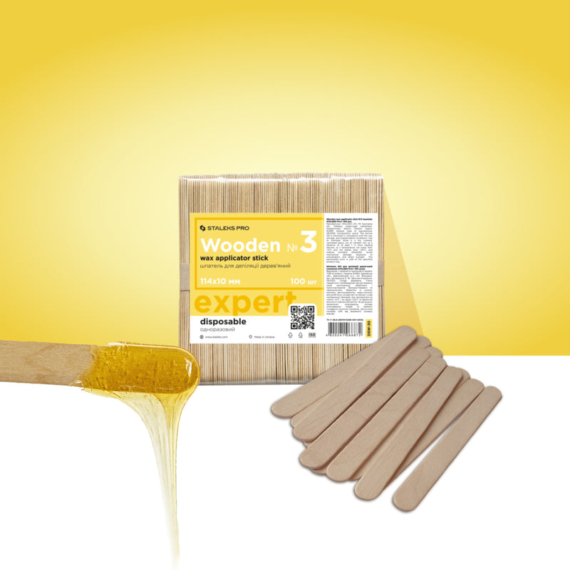Staleks Pro Expert Holz-Wachs-Applikator-Stick Breit 150x17cm 100 Stück (DSW-10)