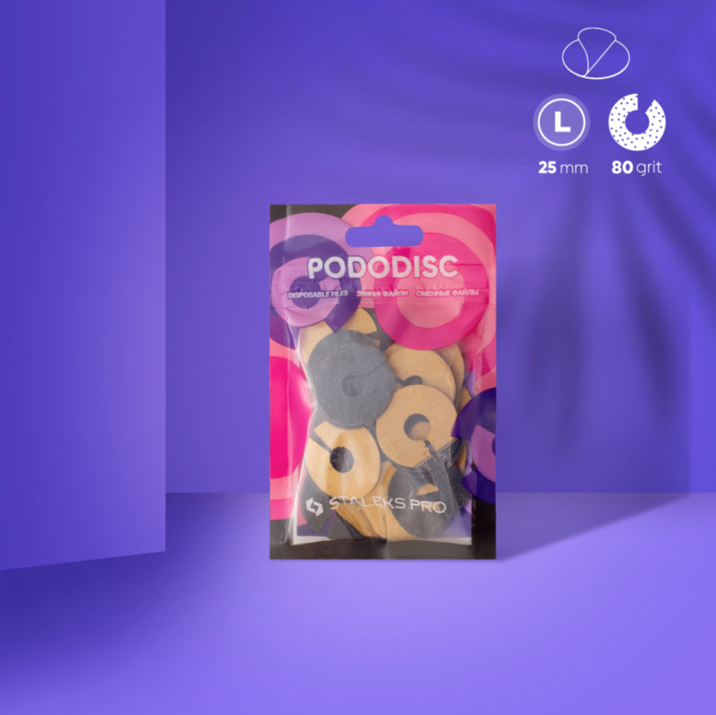 Staleks Ringförmige Nachfüllpads Für Pododisc L Schwarz (50 Stk.) (PDFR-25-Serie)