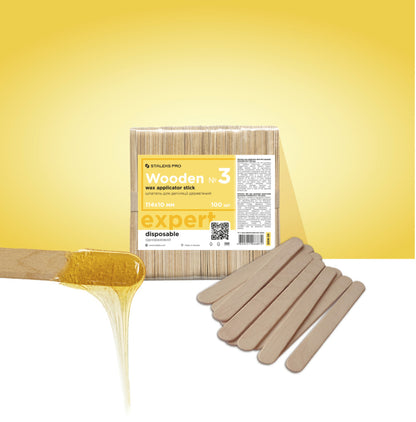 Staleks Pro Expert Holz-Wachs-Applikatorstab schmal 114x10cm 100 Stück (DSW-30)