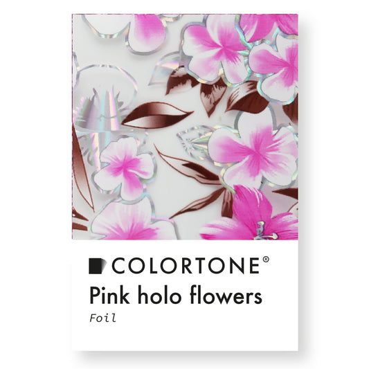 Colortone Clear Pink Holo Flowers Folie