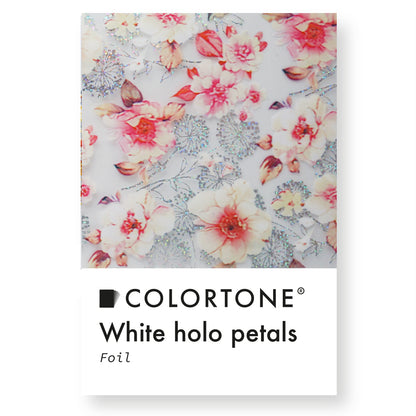 Colortone Clear White Holo Petal Folie