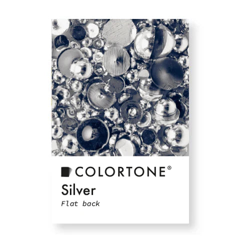 Colortone Flatback Perlen Silber