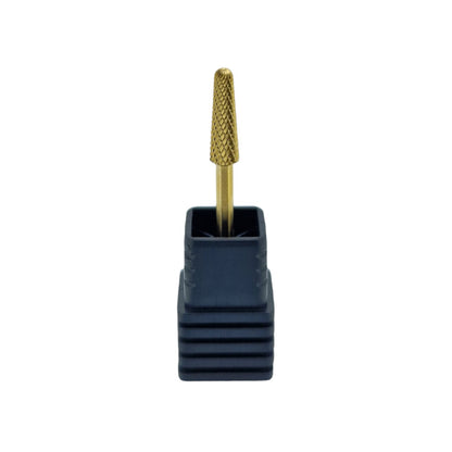 Shape It Up Karbidfräser Schmaler abgerundeter Kegel Medium Gold Series (Maniküre Pediküre)