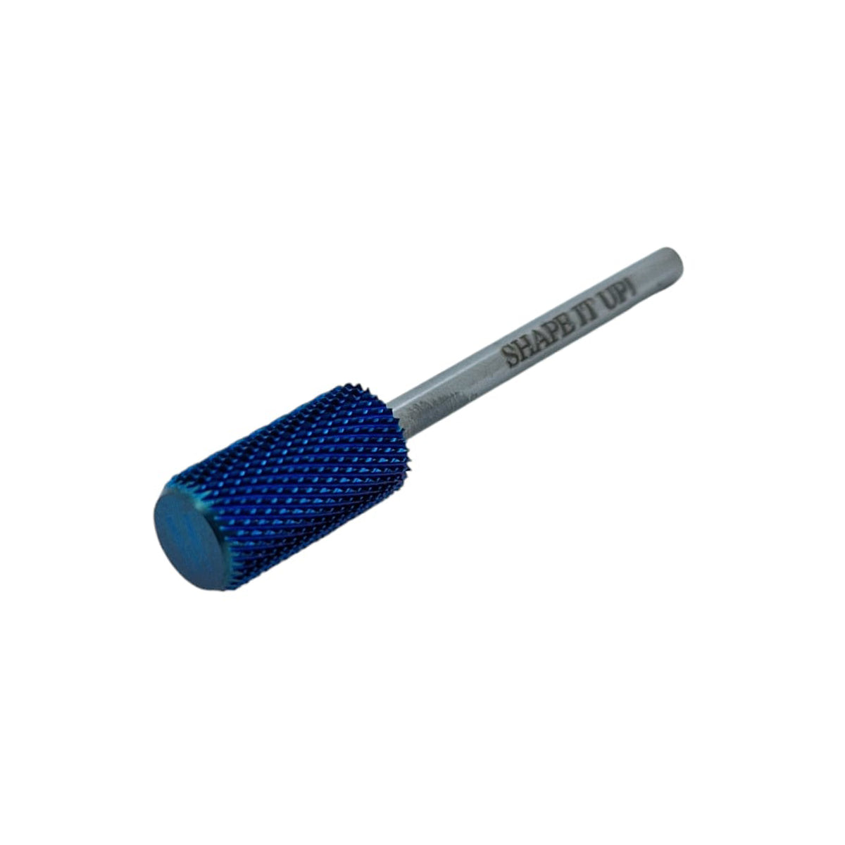 Shape It Up Hartmetall Sicherheitsfräser Bit Großer Zylinder Glatte Flache Oberseite Medium Blau (Maniküre Pediküre)