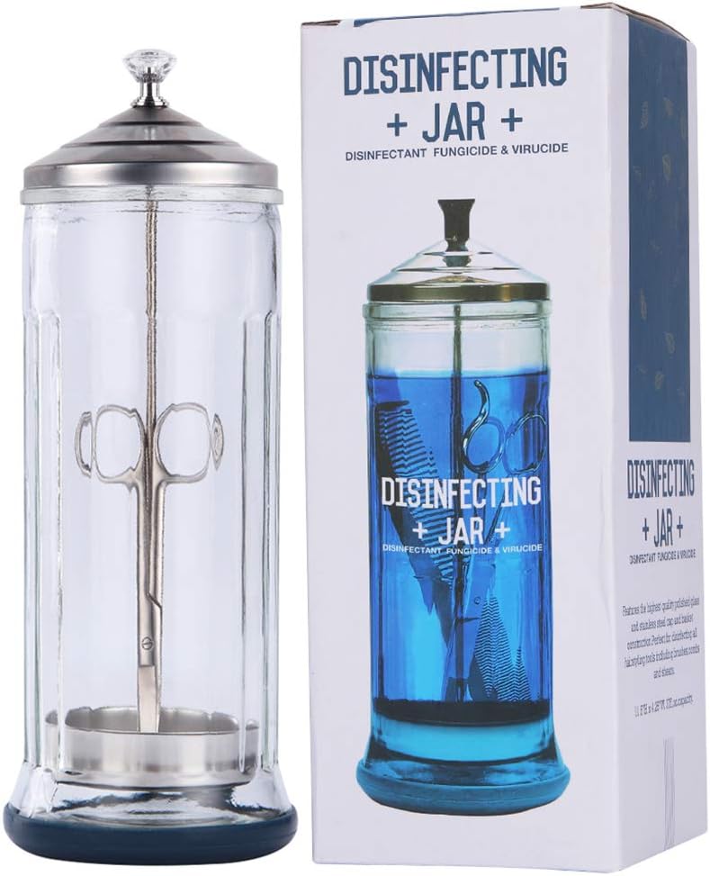 Shape It Up Glas-Desinfektionsflasche 1L mit Tauchrohr