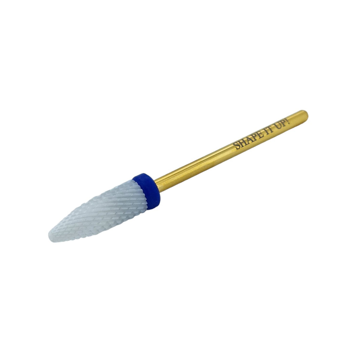 Shape It Up Keramikfräser langer Flammenkopf Medium Blau Gold Serie (Maniküre Pediküre)