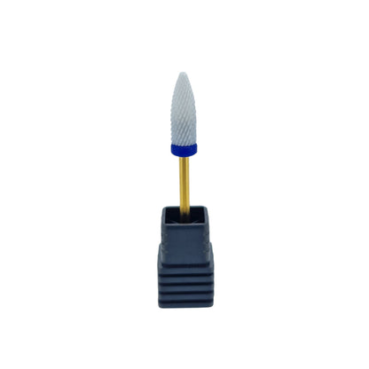 Shape It Up Keramikfräser langer Flammenkopf Medium Blau Gold Serie (Maniküre Pediküre)