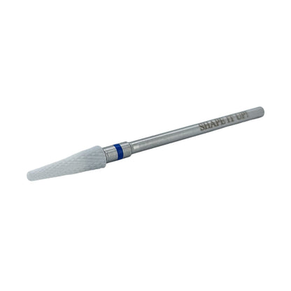 Shape It Up Keramikfräser Schmaler Abgerundeter Kegel Mittel Blau (Maniküre Pediküre)