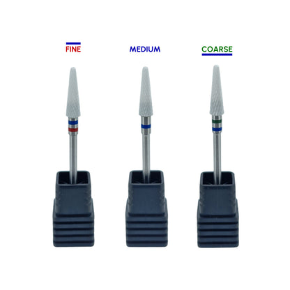 Shape It Up Keramikfräser Schmaler Abgerundeter Kegel Mittel Blau (Maniküre Pediküre)