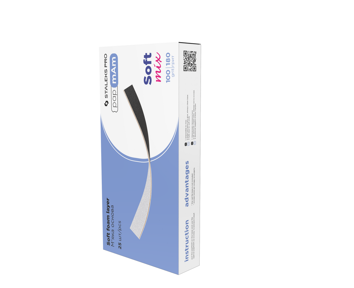 Staleks Pro Expert 22 PapmAm Gerade Feile Soft Foam 25 Stück (DFCEMix-20-100/180)