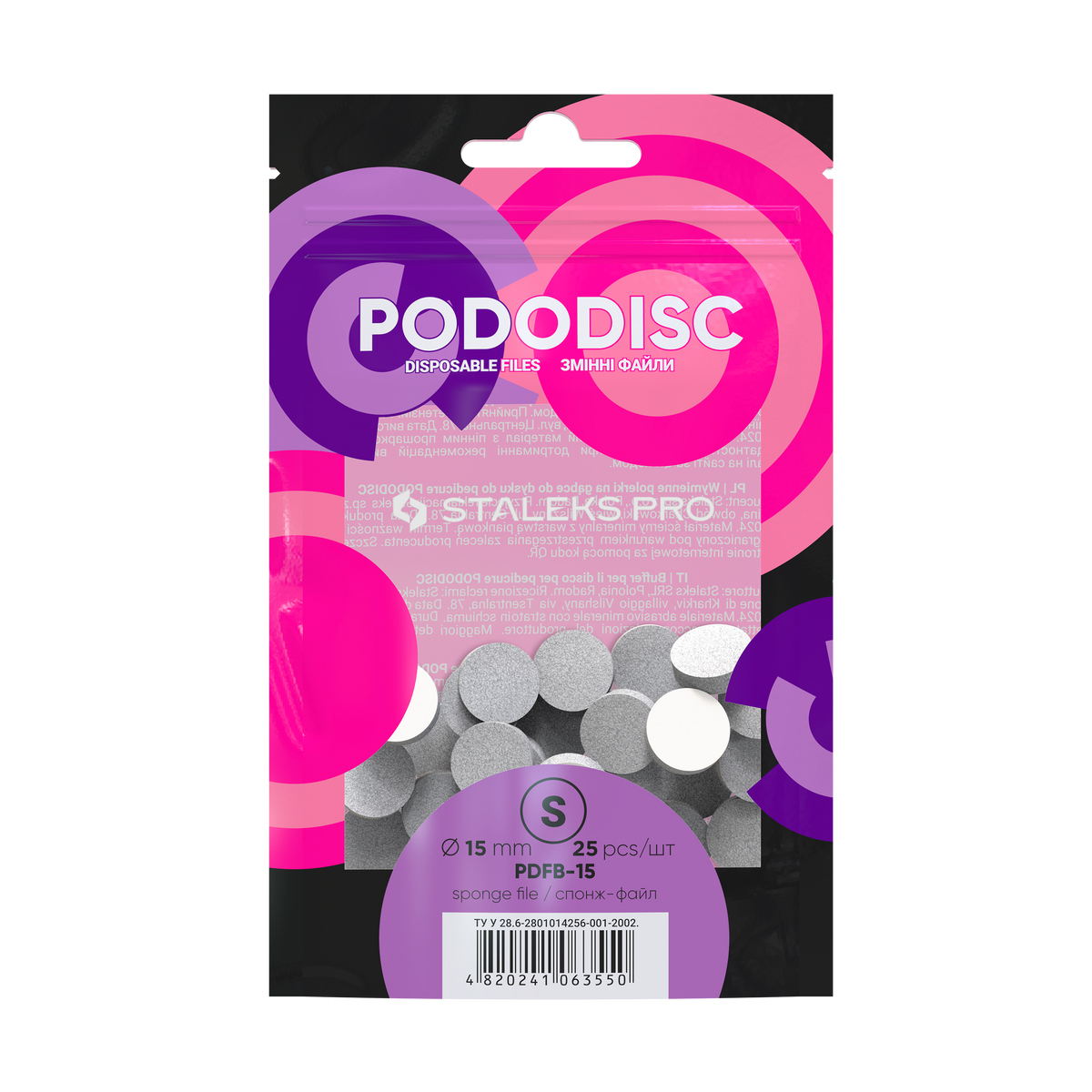 Staleks Feilen-Schwämme Nachfüllpads für Pododisc (PDFB-Serie)