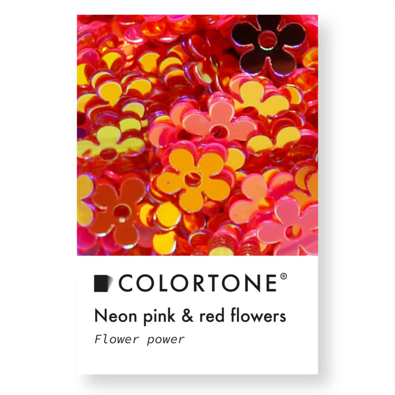 Colortone Neonpink & Rote Blumen