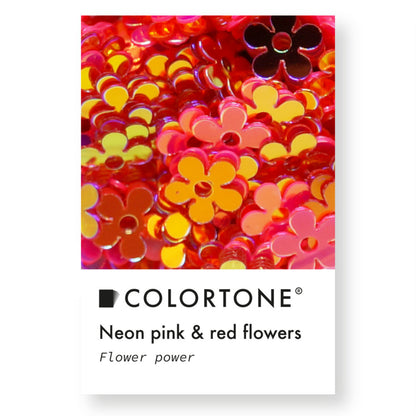 Colortone Neonpink & Rote Blumen