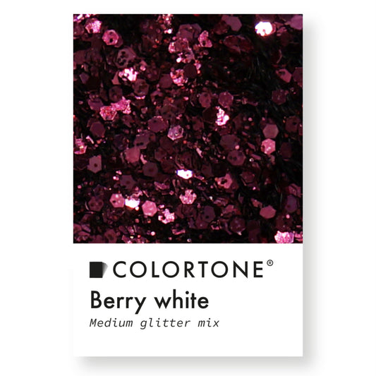 Colortone Medium Glitter Mix Beere Weiß