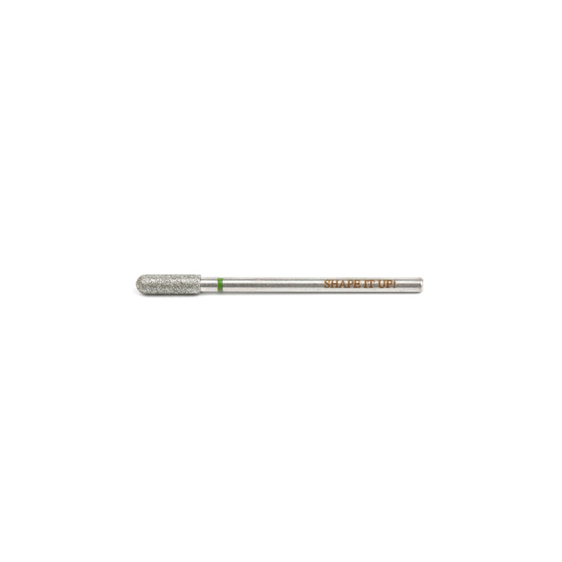 Shape It Up Diamond Fräsaufsatz Langer Zylinder Abgerundet 3.0 mm Grün (Maniküre Pediküre)