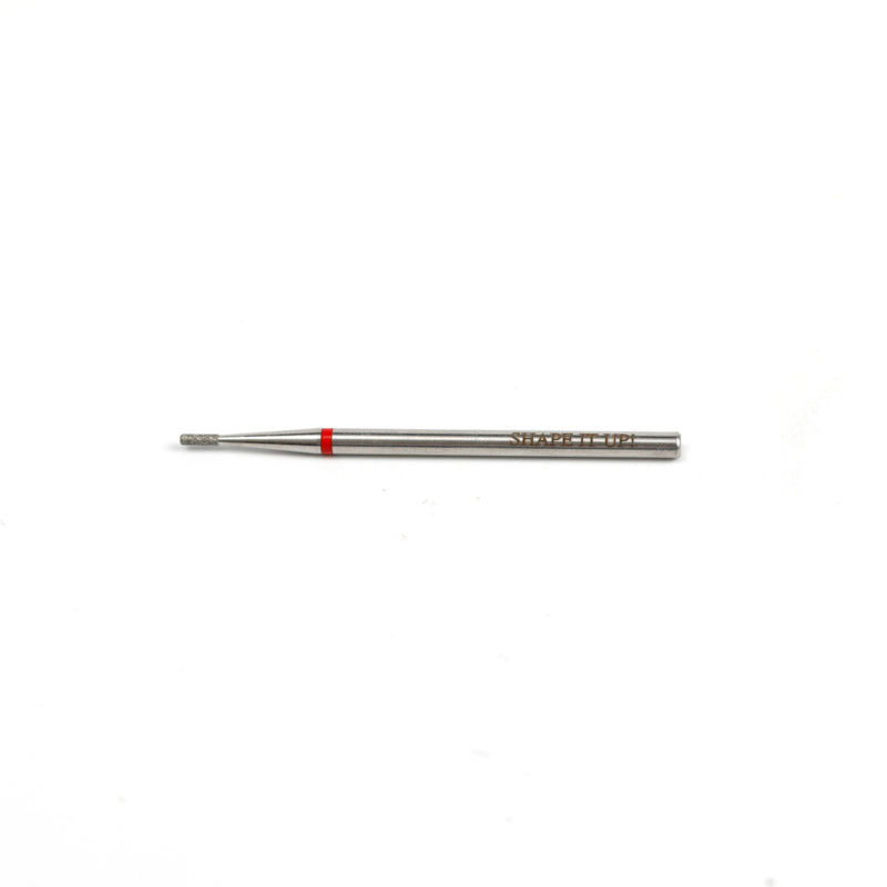 Shape It Up Diamond Fräser Bit Schmaler Zylinder Flat Top 1.0mm Rot (Maniküre Pediküre)