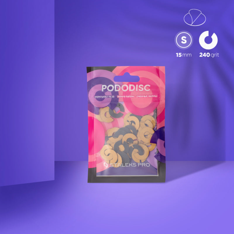 Staleks Ringförmige Nachfüllpads für Pododisc S Schwarz (50 Stk.) (PDFR-15-Serie)